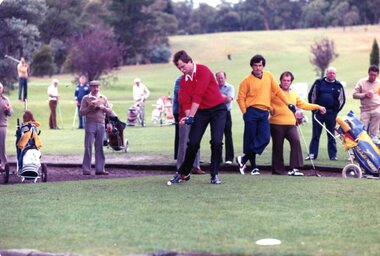Photograph, Heidelberg Golf Club, Men's Pennant, Division 3 1980: Heidelberg players on course, 1980