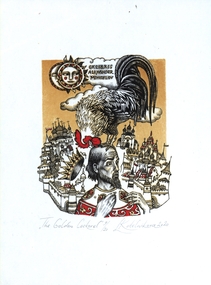 Work on paper - Bookplate, The Golden Cockerel