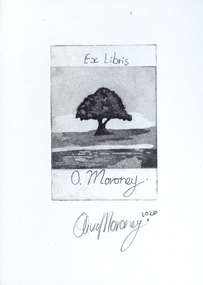 Work on paper - Bookplate, Ex Libris O. Moroney