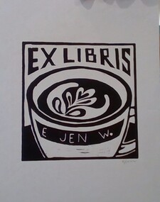 Work on paper - Bookplate, EX LIBRIS E JEN W