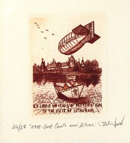 Work on paper - Bookplate, Centenary of Lithuania