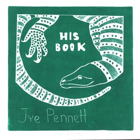 Work on paper - Bookplate, HIS BOOK, Jye Pennett