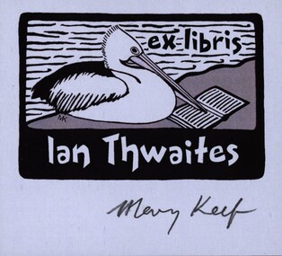 Work on paper - Bookplate, ex libris Ian Thwaites