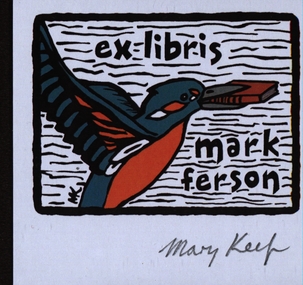 Work on paper - Bookplate, Ex Libris Mark Ferson