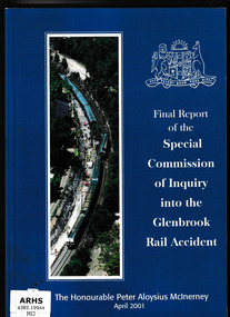 Book, The Commission, Final report of the Special Commission of Inquiry into the Glenbrook Rail Accident, 2001