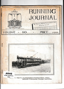 Booklet, RH Prentice, The Melbourne, Brunswick and Coburg Tramways Trust