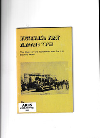 Booklet, JK Moir, Australia's first electric tram, 1940