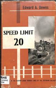 Book, Downs, Edward A, Speed Limit 20, 1963