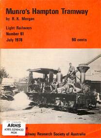 Book, Light Railway Research Society of Australia, Munro's Hampton Tramway, 1978