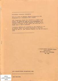 Book, Winzenreid, Arthur, Victorian Tramway Register, 1982