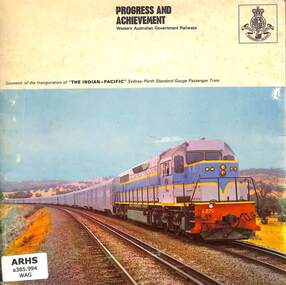 Book, Western Australian Government Railways, Progress and Achievement Western Australian Government Railways, 1970