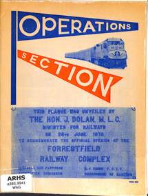Booklet, Western Australian Government Railways, Operations Section, 1973