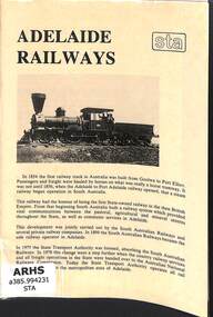 Booklet, State Transport Authority of South Australia, Adelaide Railways, 1982