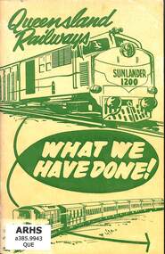 Book, Queensland Government Railways, Queensland Railways: What we have done, 1955