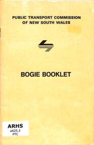 Book, New South Wales Public Transport Commission, Bogie Booklet