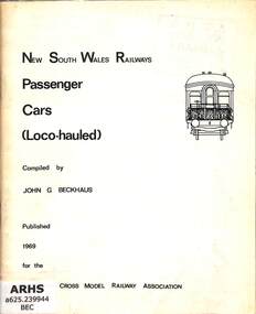 Book, Beckhaus, John, New South Wales Railways Passenger Cars (Loco-hauled), 1969