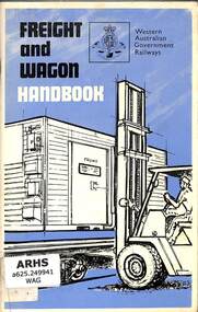 Book, Western Australian Government Railways, Freight and Wagon Handbook: Western Australian Government Railways