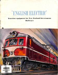 Book, English Electric, English Electric Traction equipment for New Zealand Government Railways, 195?