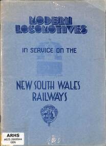 Book, The Department of Railways, Modern Locomotives in Service on the New South Wales Railways, 1970