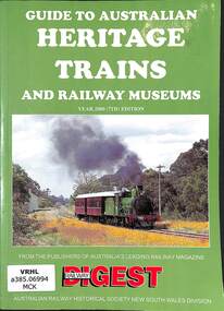 Book, Robert F. McKillop, Guide to Australian Heritage Railways & Museums Year 2000, 1999