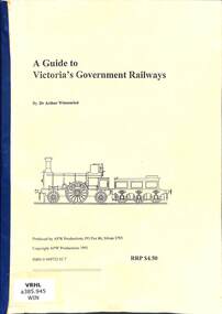 Book, Winzenreid, Arthur, A Guide to Victoria's Government Railways, 1995