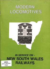 Book, Public Transport Commission of New South Wales, Modern Locomotives in Service on the New South Wales Railways 3rd edition, 1976