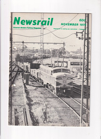 Journal - Newsrail November 1974, Unattributed, Obituary - Claude Einsiedel. Daylesford Tour, 1974