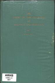Book, Bett, W.H, The Theory of Fare Collection on Railways and Tramways, 1945