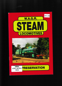 Book, Railmac Publications, WAGR steam locomotives in preservation, 1994
