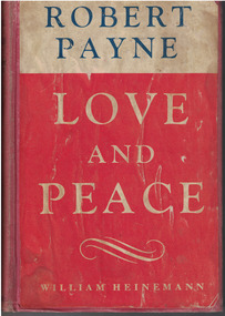 Hardcover book with read and white cover.