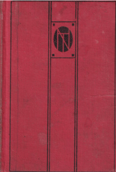 Hardcover book with red cover.