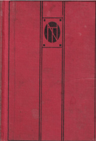 Hardcover book with red cover.