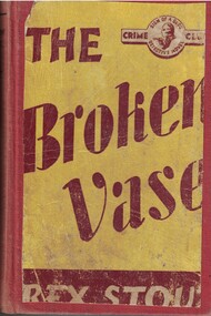 Book - Novel, Stout, Rex, The broken vase, 1942