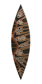 A shield with an Australian Aboriginal design 