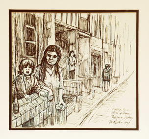 People on a street in Sydney. 