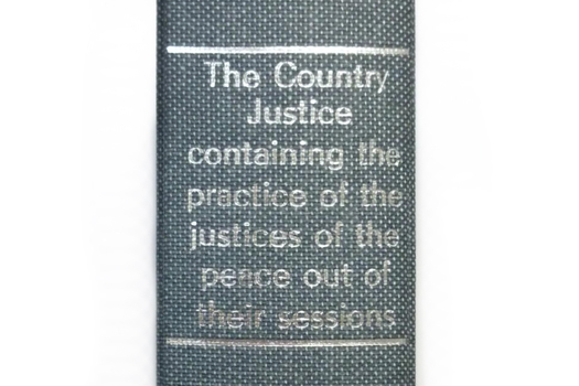 The Country Justice, book spine. 