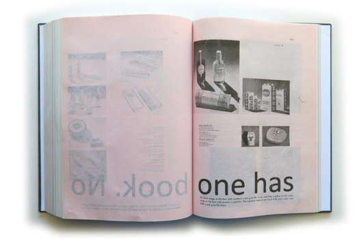 The Country Justice open to a page featuring an image of bottles with the words one has 