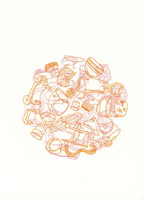 Work on paper - letterpress print, Commoners Press, Hard Rubbish, 2022