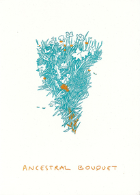 Work on paper - letterpress print, Commoners Press, Ancestral Bouquet, 2022