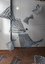 Hanging geometric forms in an entrance foyer