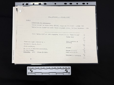 A4 photocopy of a typed and hand-written document with hand-written annotations.  Document is a list table in five columns.