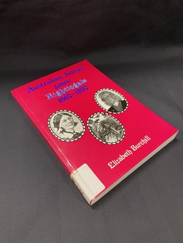 Bright pink paperback book with the title printed at the top centre of the cover in blue text. Beneath the title are three oval templates with images of a different woman in each one. The author's name is printed in white text at the bottom of the cover. There is a white sticker label wrappen across the bottom of the spine.
