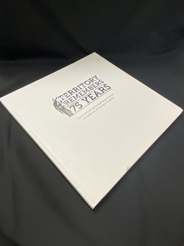 White hardcover book with the title and a hand-drawn image of a soldier printed in silver in the centre of the cover.