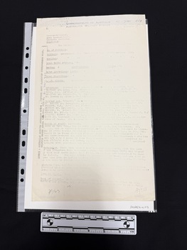 Faded foolscap copy of a typed report relating to the 109 Australian General Hospital in December 1942.  Document has information on the source along the left hand edge.