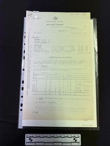 Foolscap copy of a multi-page Department of the Army Despatch report with information on the source along the left hand edge.