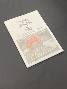 Thin grey paperback book. Front cover has the title printed in dark grey text in the centre of the top half of the page, followed by the sub-title in smaller print. The lower half of the page has a square box with a light and dark grey illustration of a ship in the ocean. The ship has a stark red hospital cross on the front and is surrounded by red to sigify an explosion, which is also reflected in the water.