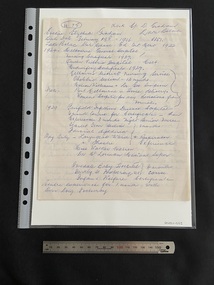 Three pages of handwritten text in blue ink.