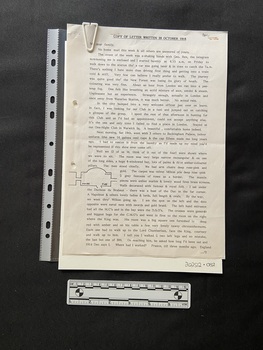 Black typed print on white paper with a small hand-drawn illustration two-thirds of the way down the page on the left side.
