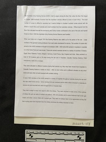 Typed document shows five paragraphs on the first page and the page number in the bottom right corner.