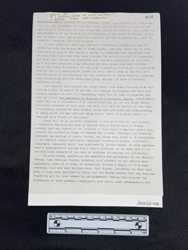 Five paragraphs of typed print on an A4 sheet of paper.